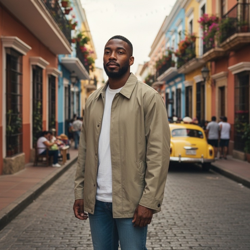 GAP Men Khaki Tan Harrington Style Jacket XL Polyester Water‎ Resistant Vintage